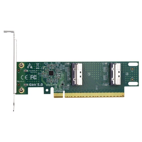 Pcie5 16x dual mcio 8i - cy,